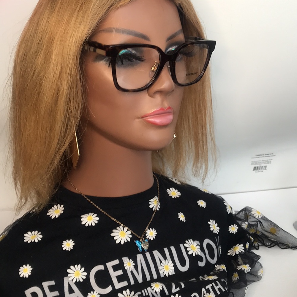New - Burberry New Authentic Evelyn BE2347 Dark Havana Demo Lens Glasses